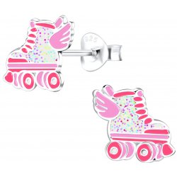 Kolczyki wrotki srebrne dla dzieci srebro 925 sztyft