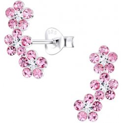 Kolczyki kwiatki srebrne sztyft dla dzieci 925