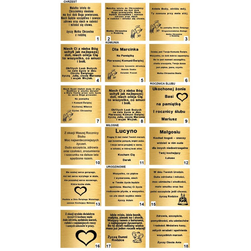 Komplet biżuterii srebrnej serce srebro 925 serca grawer