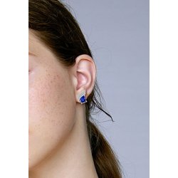 Komplet srebrnej biżuterii niebieskiej srebro 925