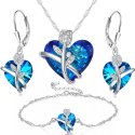 Komplet biżuterii srebrnej swarovski 925