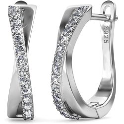 Duże kolczyki srebrne angielskie zapięcie srebro próba 925 rodowane