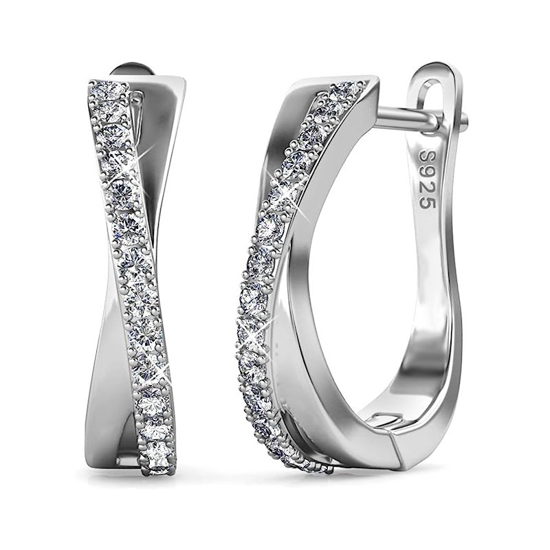 Duże kolczyki srebrne angielskie zapięcie srebro próba 925 rodowane