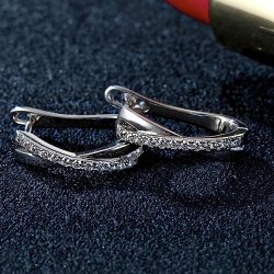 Duże kolczyki srebrne angielskie zapięcie srebro próba 925 rodowane