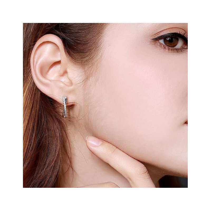 Duże kolczyki srebrne angielskie zapięcie srebro próba 925 rodowane