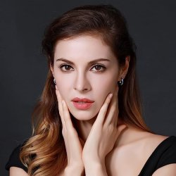 Duże kolczyki srebrne angielskie niebieskie kolczyki srebro rodowane