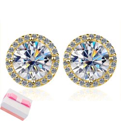 Kolczyki srebrne wkrętki sztyfty srebro próby 925 pozłacane oryginalne