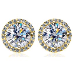 Kolczyki srebrne wkrętki sztyfty srebro próby 925 pozłacane oryginalne