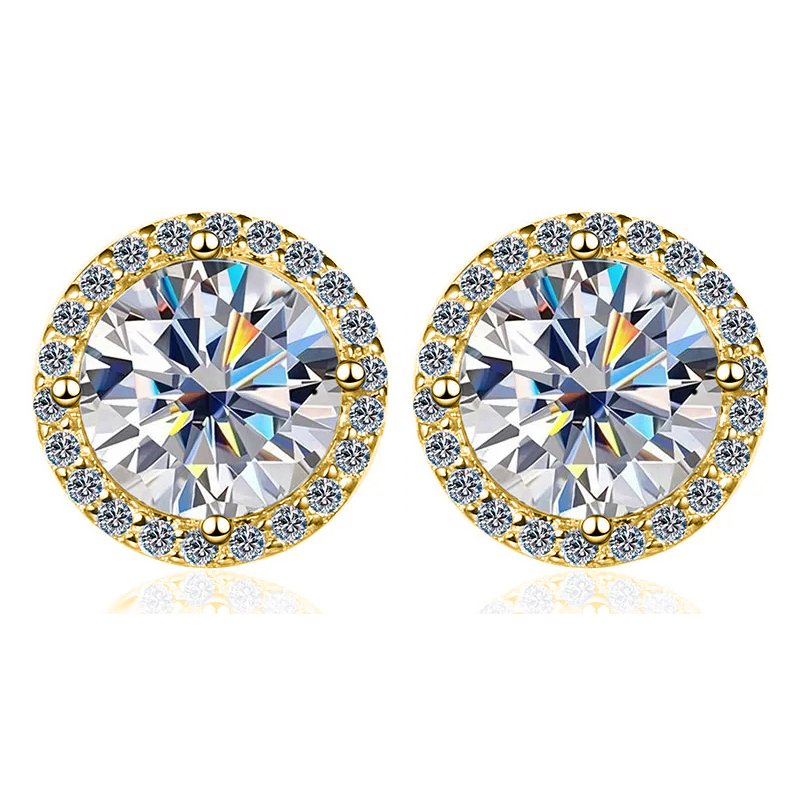 Kolczyki srebrne wkrętki sztyfty srebro próby 925 pozłacane oryginalne