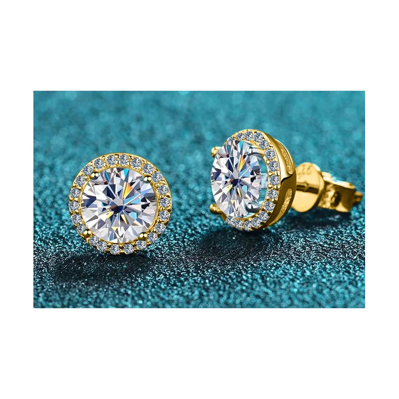 Kolczyki srebrne wkrętki sztyfty srebro próby 925 pozłacane oryginalne