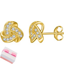 Srebrne kolczyki wkrętki sztyfty kolczyki srebro pozłacane 925