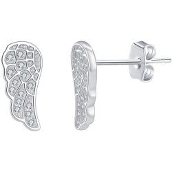 Srebrne kolczyki wkrętki sztyfty skrzydła srebro anielskie piękno