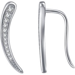 Srebrne kolczyki nausznice rodowane srebro 925 eleganckie i stylowe