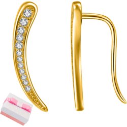 Srebrne kolczyki nausznice pozłacane srebro 925