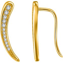 Srebrne kolczyki nausznice pozłacane srebro 925