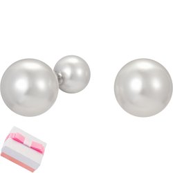 Srebrne kolczyki rodowane perły wkrętki sztyfty srebro próba 925 oryginalne