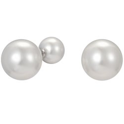 Srebrne kolczyki rodowane perły wkrętki sztyfty srebro próba 925 oryginalne