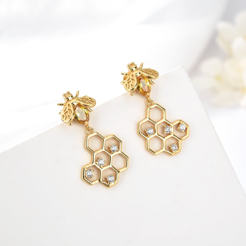 Kolczyki srebrne wiszące damskie sztyfty wkrętki pozłacane srebro 925