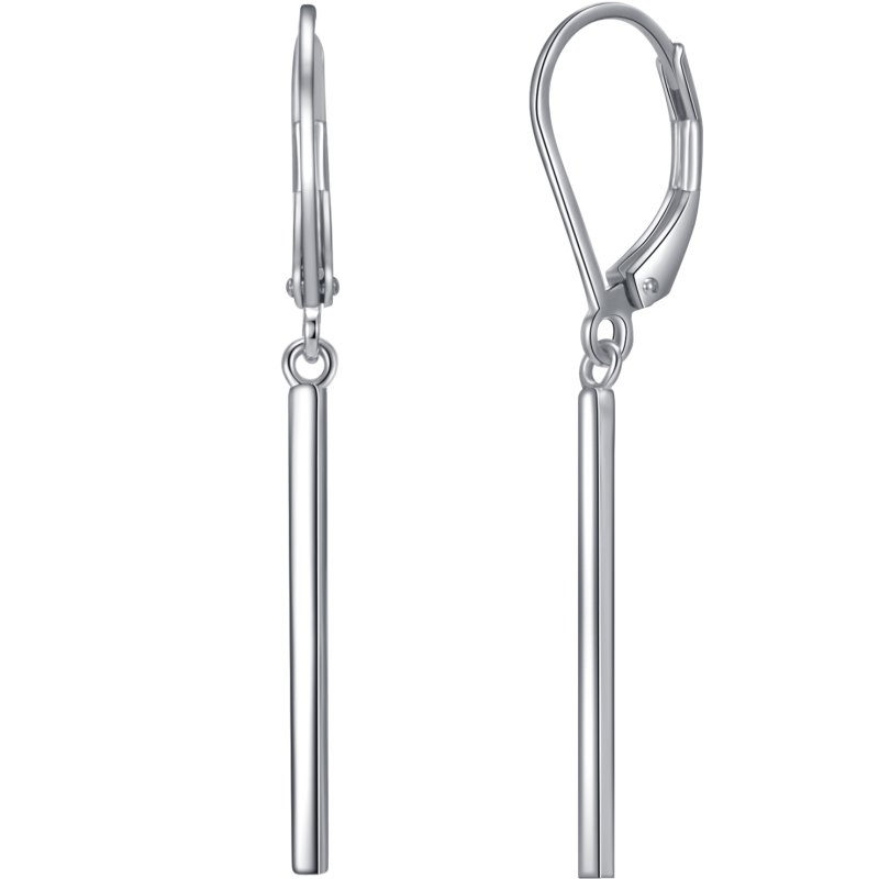 Srebrne kolczyki rodowane wiszące angielskie srebro 925