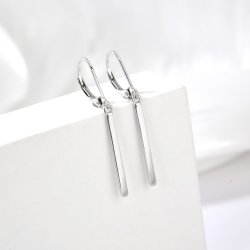 Srebrne kolczyki rodowane wiszące angielskie srebro 925