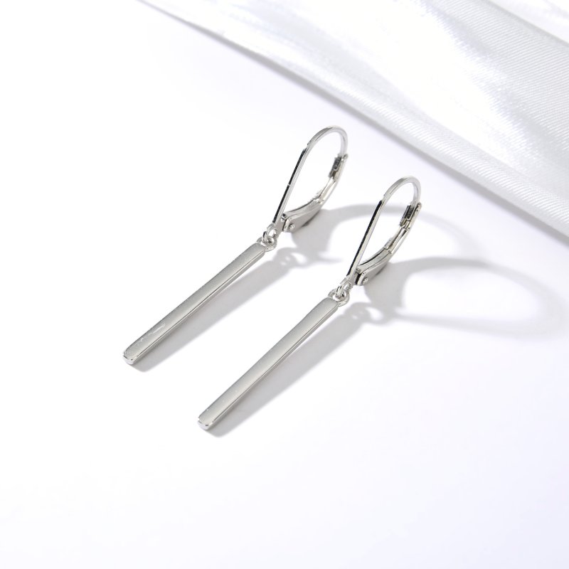 Srebrne kolczyki rodowane wiszące angielskie srebro 925