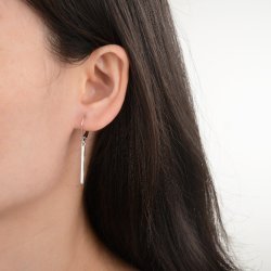 Srebrne kolczyki rodowane wiszące angielskie srebro 925