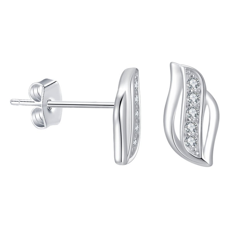 Srebrne kolczyki rodowane sztyfty wkrętki dla kobiety dziewczyny srebro 925