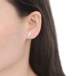 Srebrne kolczyki rodowane sztyfty wkrętki dla kobiety dziewczyny srebro 925