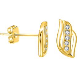 Srebrne kolczyki pozłacane sztyfty wkrętki dla kobiety dziewczyny srebro 925