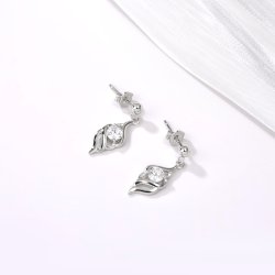 Srebrne kolczyki sztyfty wkrętki kolczyki wiszące srebro 925 dla kobiety
