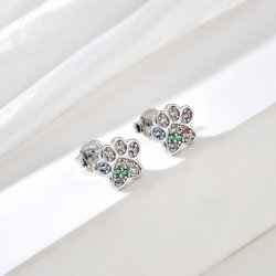 Srebrne kolczyki rodowane sztyfty wkrętki łapki srebro 925 dla dziewczynki