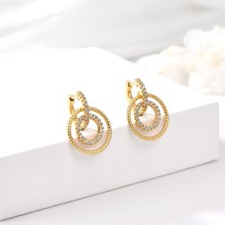 Srebrne kolczyki kółka damskie pozłacane koła wiszące dla kobiety srebro 925