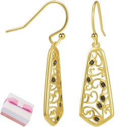 Srebrne kolczyki pozłacane damskie długie wiszące dla kobiety srebro 925