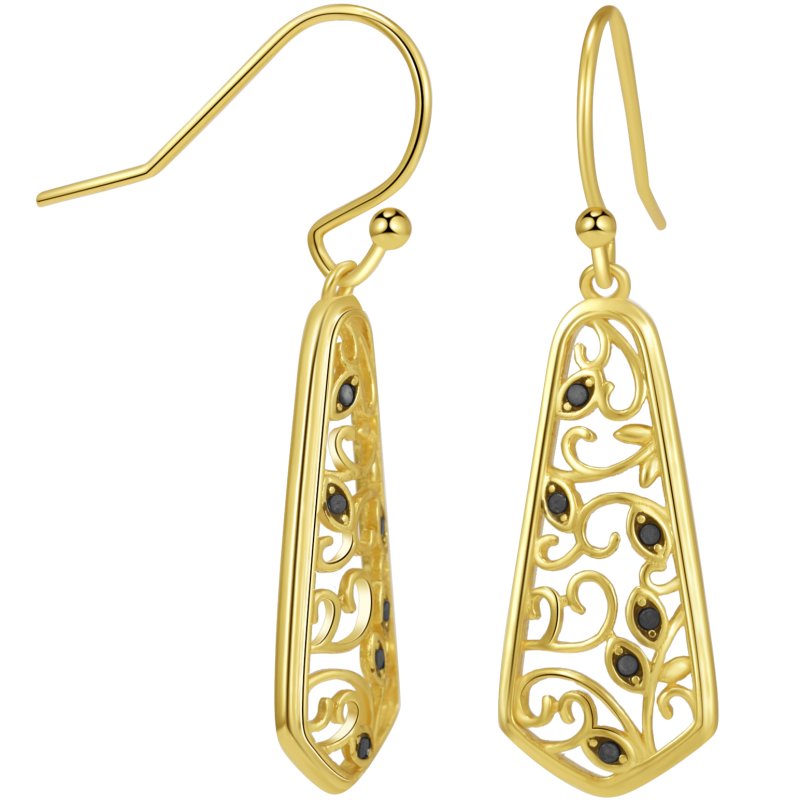 Srebrne kolczyki pozłacane damskie długie wiszące dla kobiety srebro 925