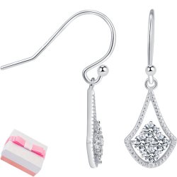 Srebrne kolczyki rodowane wiszące długie dla kobiety dziewczyny srebro 925