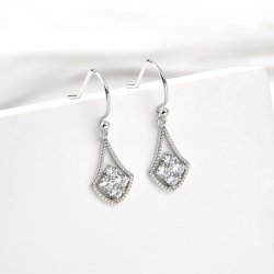 Srebrne kolczyki rodowane wiszące długie dla kobiety dziewczyny srebro 925