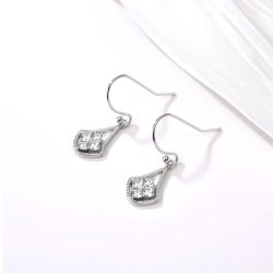 Srebrne kolczyki rodowane wiszące długie dla kobiety dziewczyny srebro 925