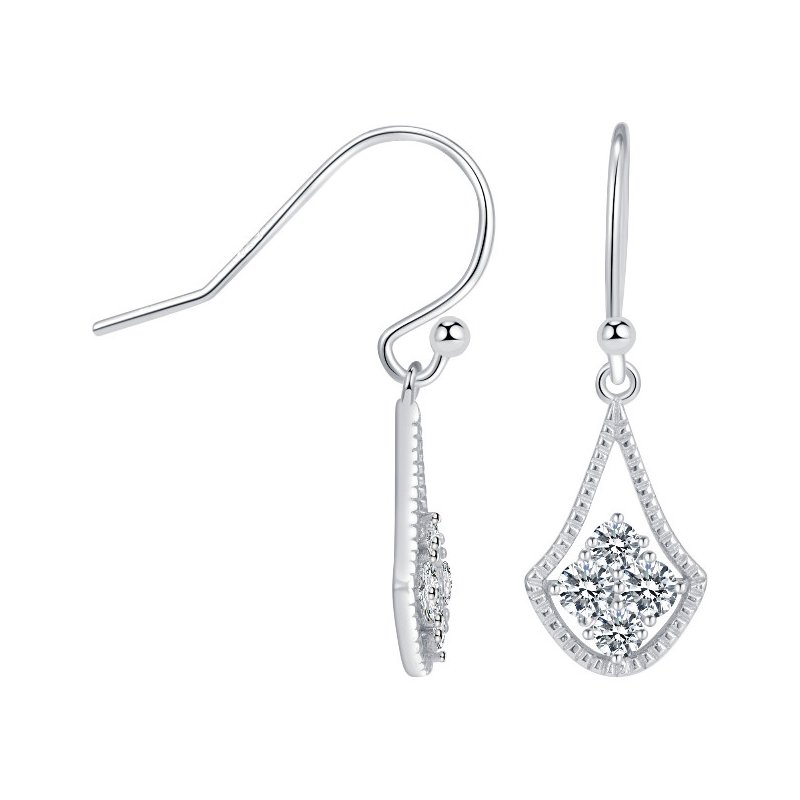 Srebrne kolczyki rodowane wiszące długie dla kobiety dziewczyny srebro 925