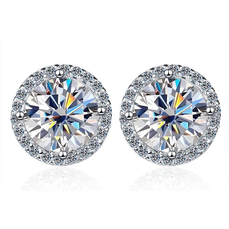 Kolczyki srebrne rodowane wkrętki sztyfty srebro 925 dla kobiety dziewczyny