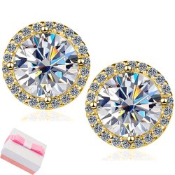 Srebrne kolczyki pozłacane wkrętki sztyfty srebro 925 dla kobiety dziewczyny