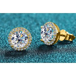 Srebrne kolczyki pozłacane wkrętki sztyfty srebro 925 dla kobiety dziewczyny