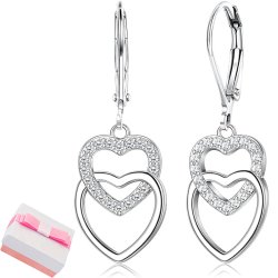 Kolczyki srebrne wiszące kolczyki angielskie rodowane srebro dla kobiety