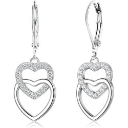 Kolczyki srebrne wiszące kolczyki angielskie rodowane srebro dla kobiety