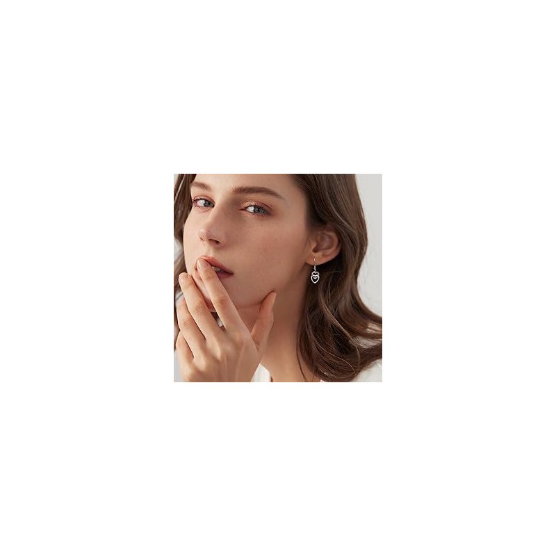 Kolczyki srebrne wiszące kolczyki angielskie rodowane srebro dla kobiety