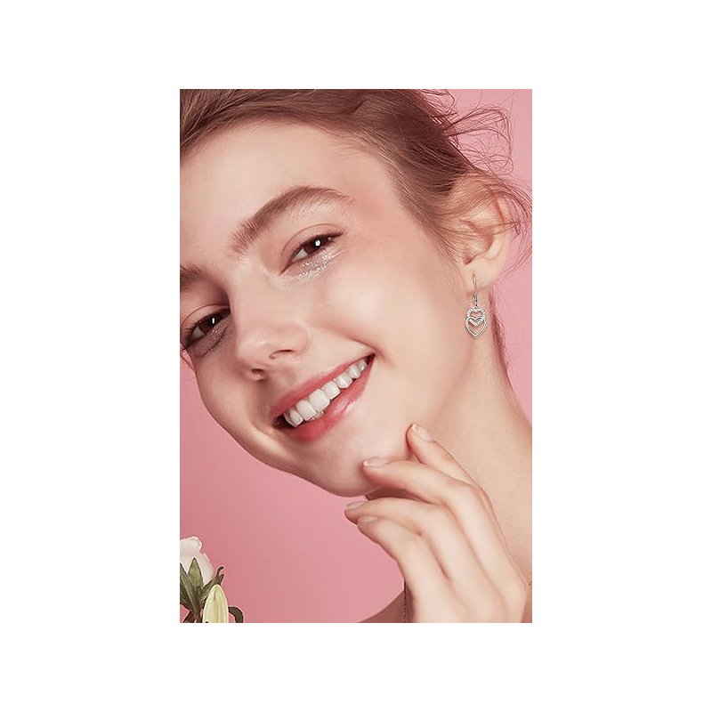 Kolczyki srebrne wiszące kolczyki angielskie rodowane srebro dla kobiety