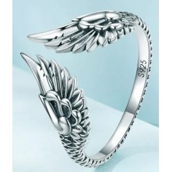 Pierścionek srebrny regulowany rodowany