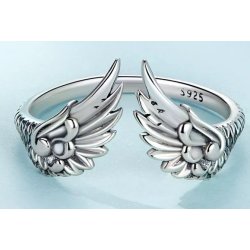 Pierścionek srebrny regulowany rodowany