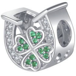 Srebrny charms koniczynka podkowa zawieszka beads srebro 925 oryginalny