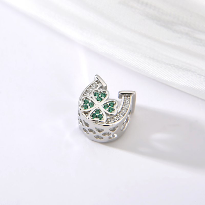 Srebrny charms koniczynka podkowa zawieszka beads srebro 925 oryginalny
