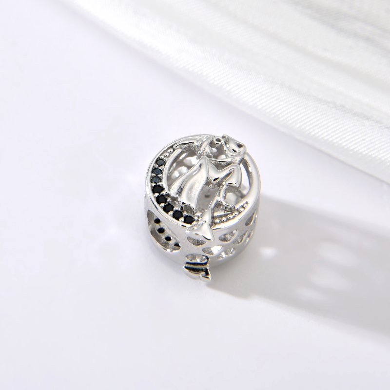 Srebrny charms zawieszka wiedźma halloween charms srebro 925 czarownica